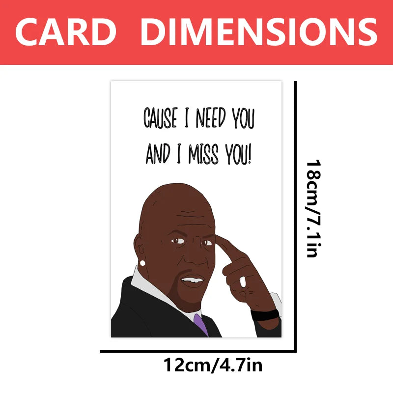1 pc funny birthday card, creative funny bald man greeting card, missing card, the best gift for friends and family
