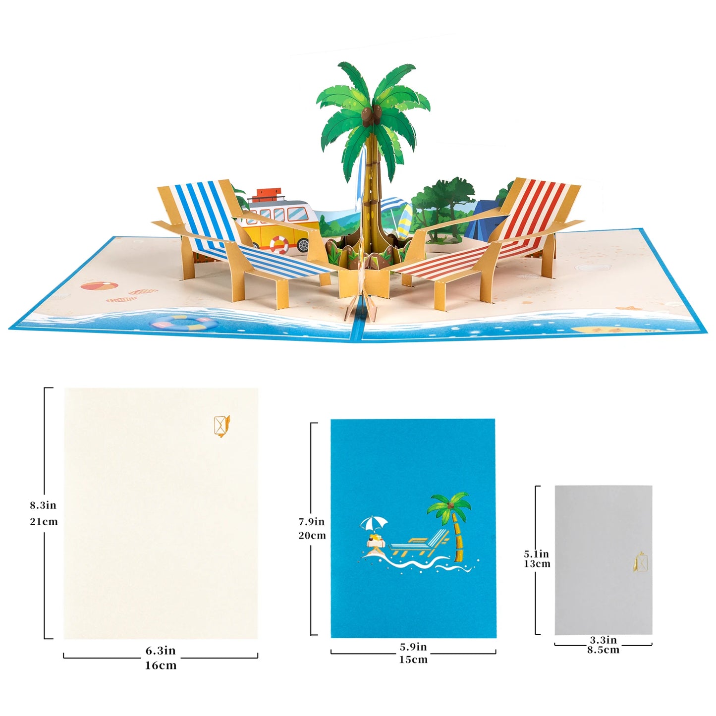 Travel Pop Up Card Journey Tour Souvenir 3D Greeting Cards Hotel Gift for Tourist Guests