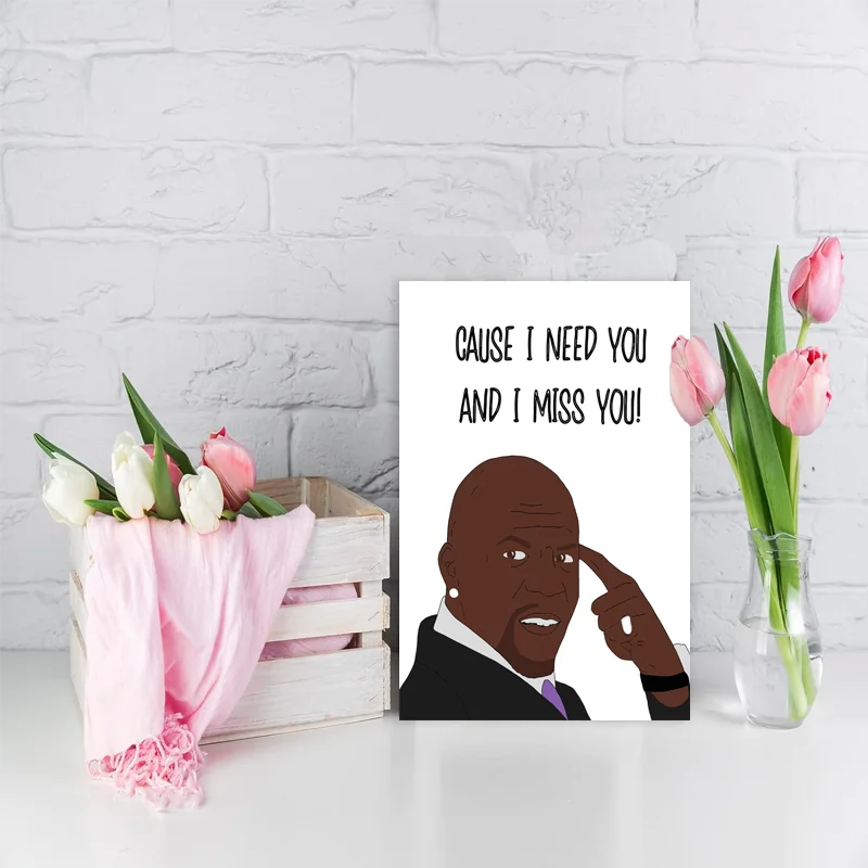 1 pc funny birthday card, creative funny bald man greeting card, missing card, the best gift for friends and family