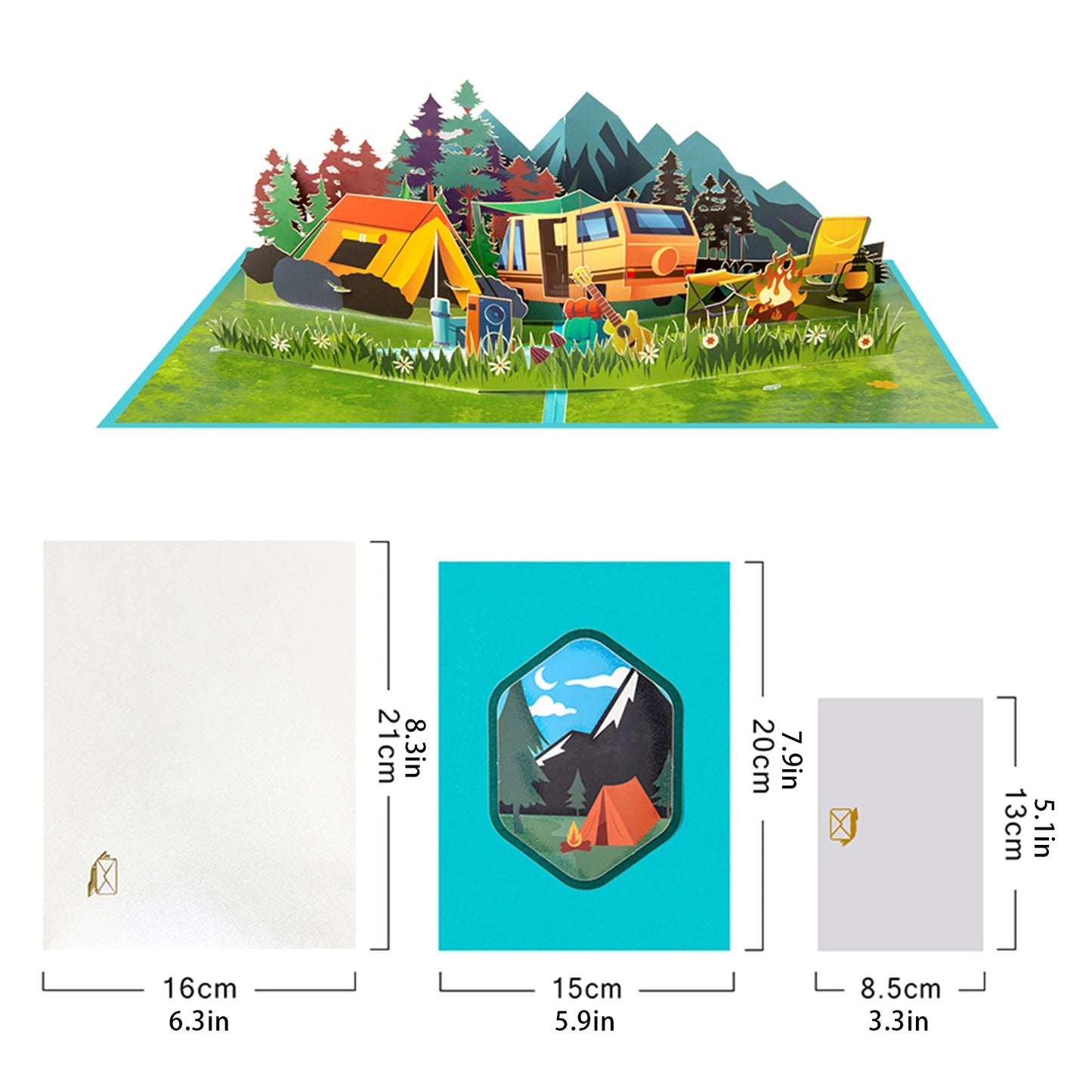 Travel Pop Up Card Journey Tour Souvenir 3D Greeting Cards Hotel Gift for Tourist Guests