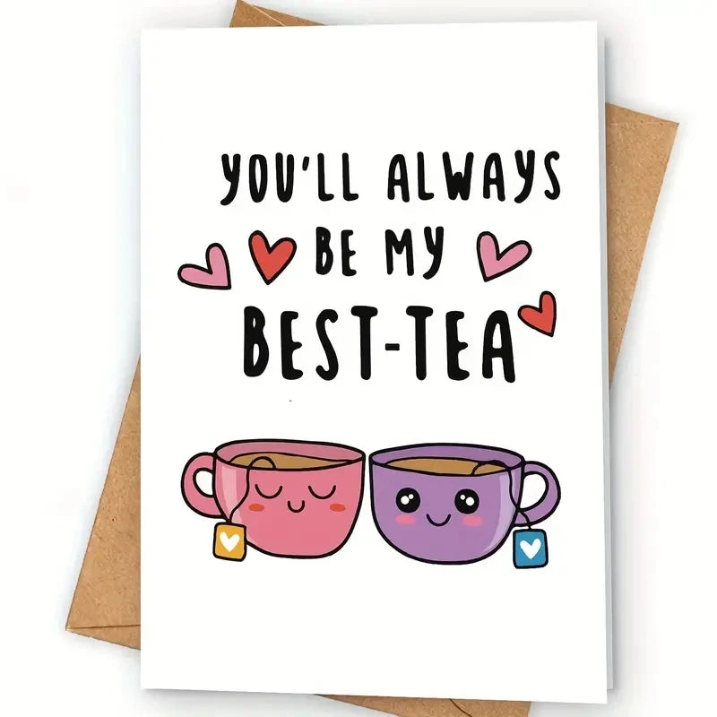 1PC Funny Sister Birthday Card Perfect Gift Cards For Best Friends And Sisters Greeting Card With Envelope 