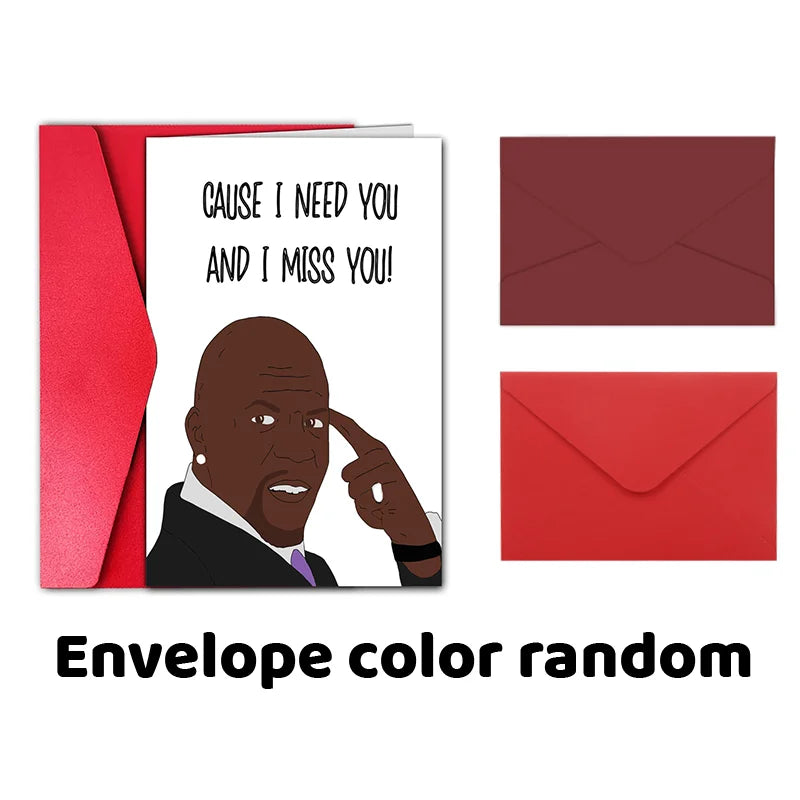 1 pc funny birthday card, creative funny bald man greeting card, missing card, the best gift for friends and family
