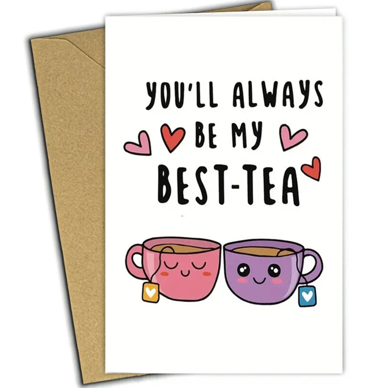 1PC Funny Sister Birthday Card Perfect Gift Cards For Best Friends And Sisters Greeting Card With Envelope 