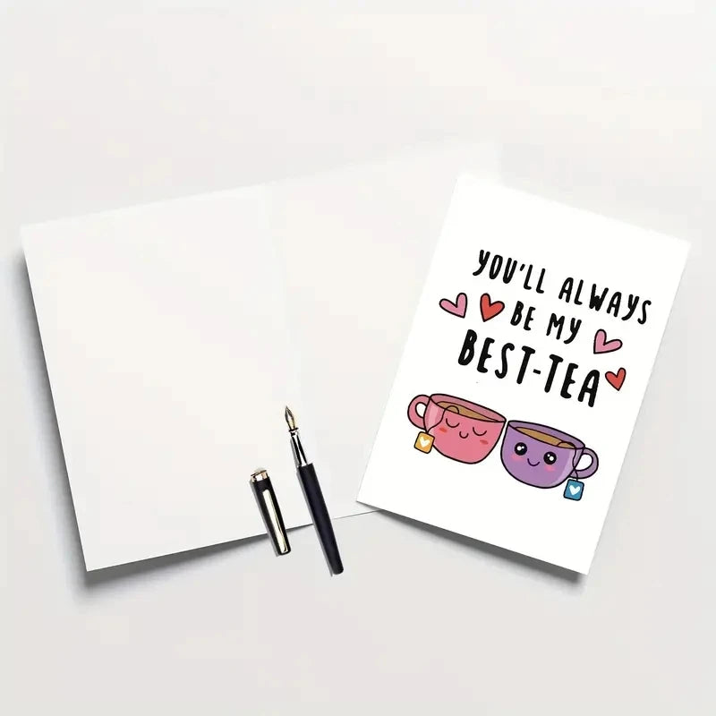 1PC Funny Sister Birthday Card Perfect Gift Cards For Best Friends And Sisters Greeting Card With Envelope 