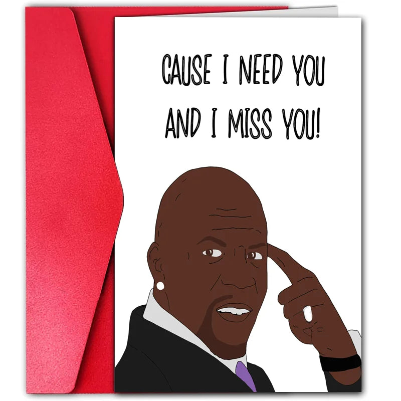 1 pc funny birthday card, creative funny bald man greeting card, missing card, the best gift for friends and family