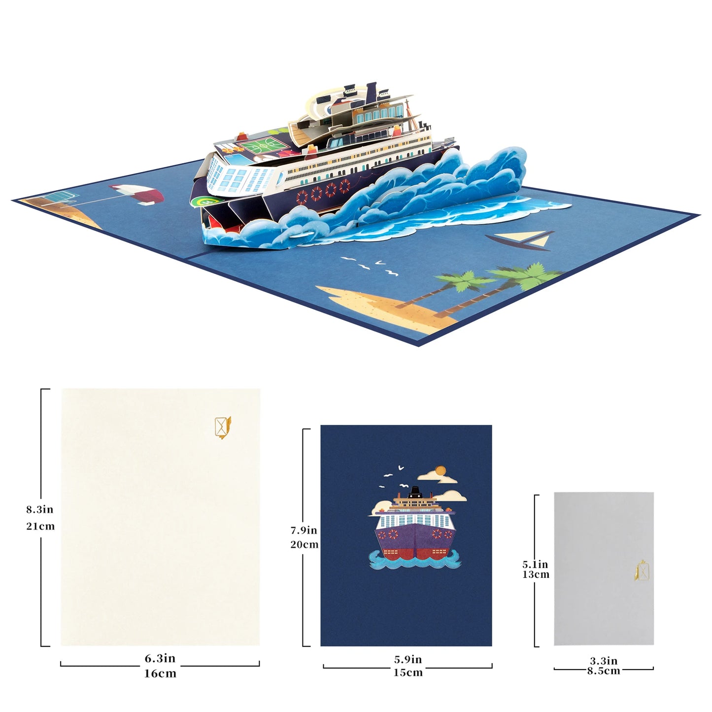 Travel Pop Up Card Journey Tour Souvenir 3D Greeting Cards Hotel Gift for Tourist Guests
